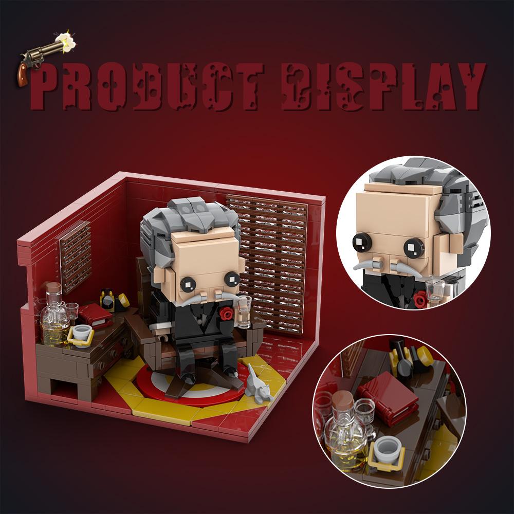 Gobricks MOC Padrino Vito Andolini Corleone Brickheadz Blocchi da Costruzione Figura Anime Blocchi Giocattoli Regalo