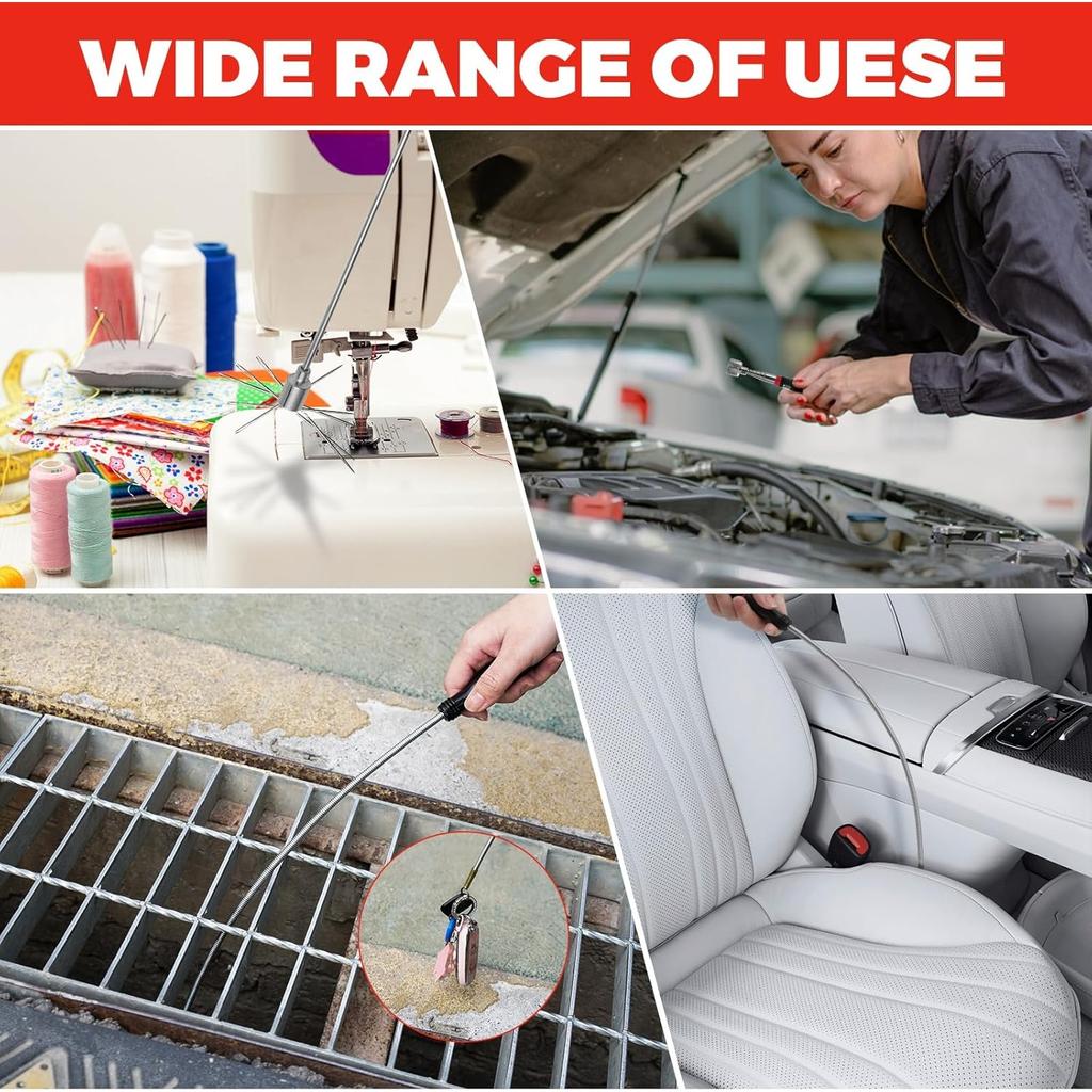 Telescoping Extendable Magnet Pen Magnetic Rod Pickup Tool Retractable Car Repair Machinery Maintenance Garage Workshop Tool