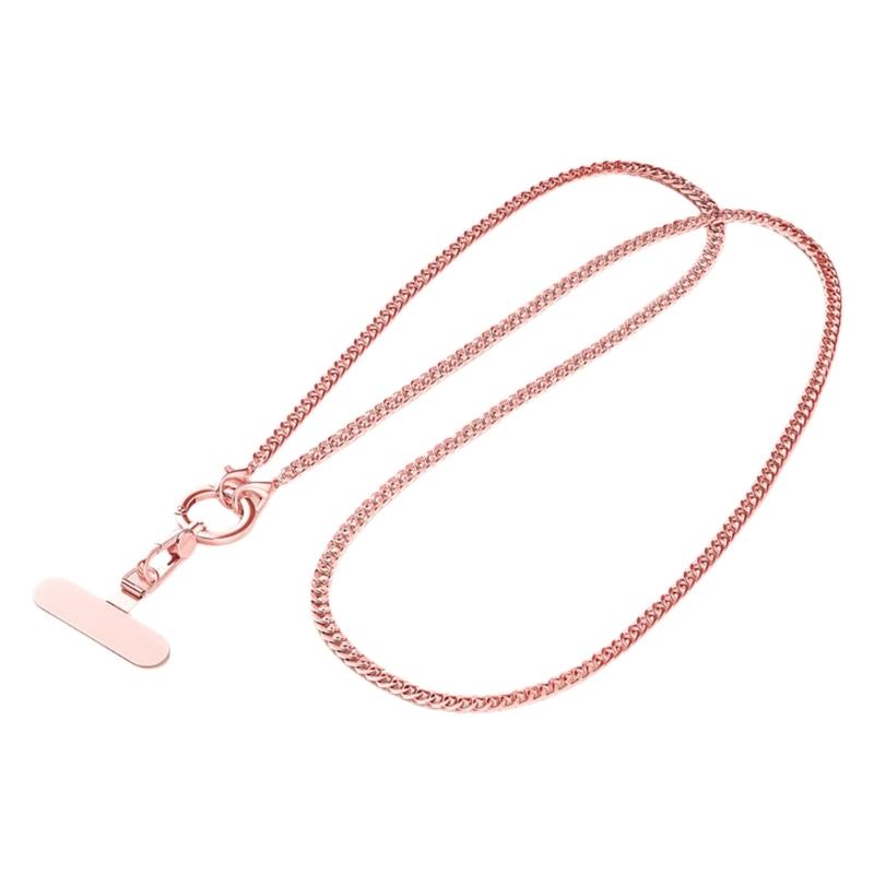 Metal Phone Lanyard Crossbody Chain With 360 Degree Rotating Clip And 120cm Adjustable Strap For Handsfree Carrying