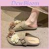 Stylish Casual Mary Jane Shoes For Women Soft Suede Flat Slippers Perfect For Daily Commute And Spring Summer Season