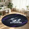 Tapis rond en velours de cristal imprimé Melbourne Storm, tapis de sol doux antidérapant pour chambre à coucher, cadeau de vacances