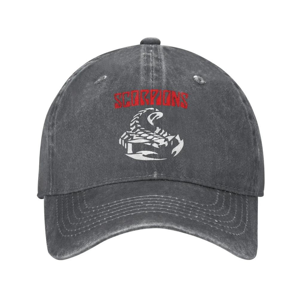 Summer Scorpions Rock Band Baseball Cap Sun Music Hot Sale Print Washed Hat Couple Women Cute Running Hippie Baseball Caps