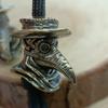Brass Plague Doctor Crow Knife Pendant Personality Car Key Pendant Punk Fashion Paracord Rope Bead Pendant Accessories