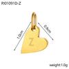 CARLIDANA Gold Plated Stainless Steel 26 Letter Charms Set Heart Bubble Initial A-Z Alphabet Letter Pendants for DIY Jewelry