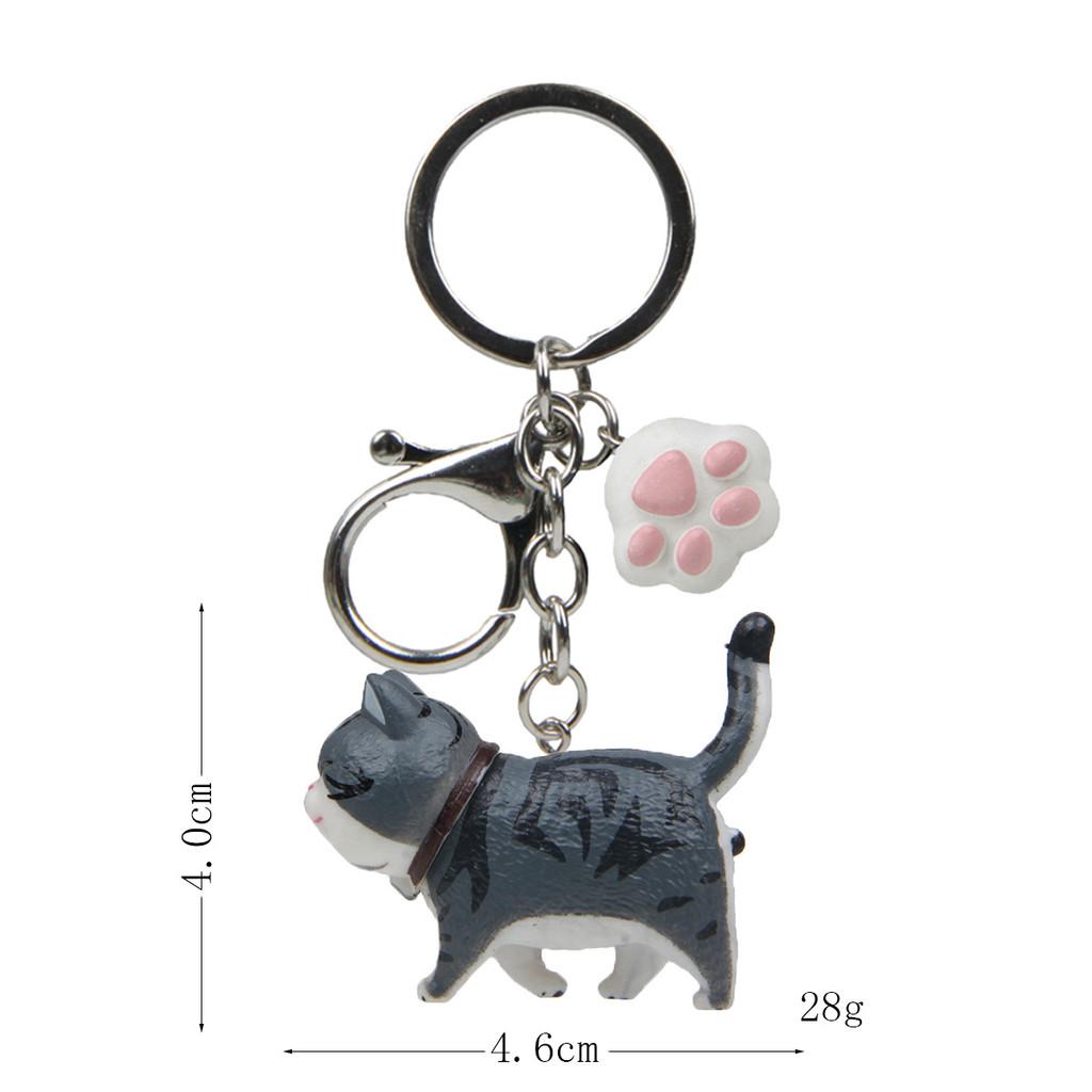 

Милый мультяшный брелок с подвеской в виде кошки и лапки оранжевого, черного, серого и белого цвета, подарок для StyleG