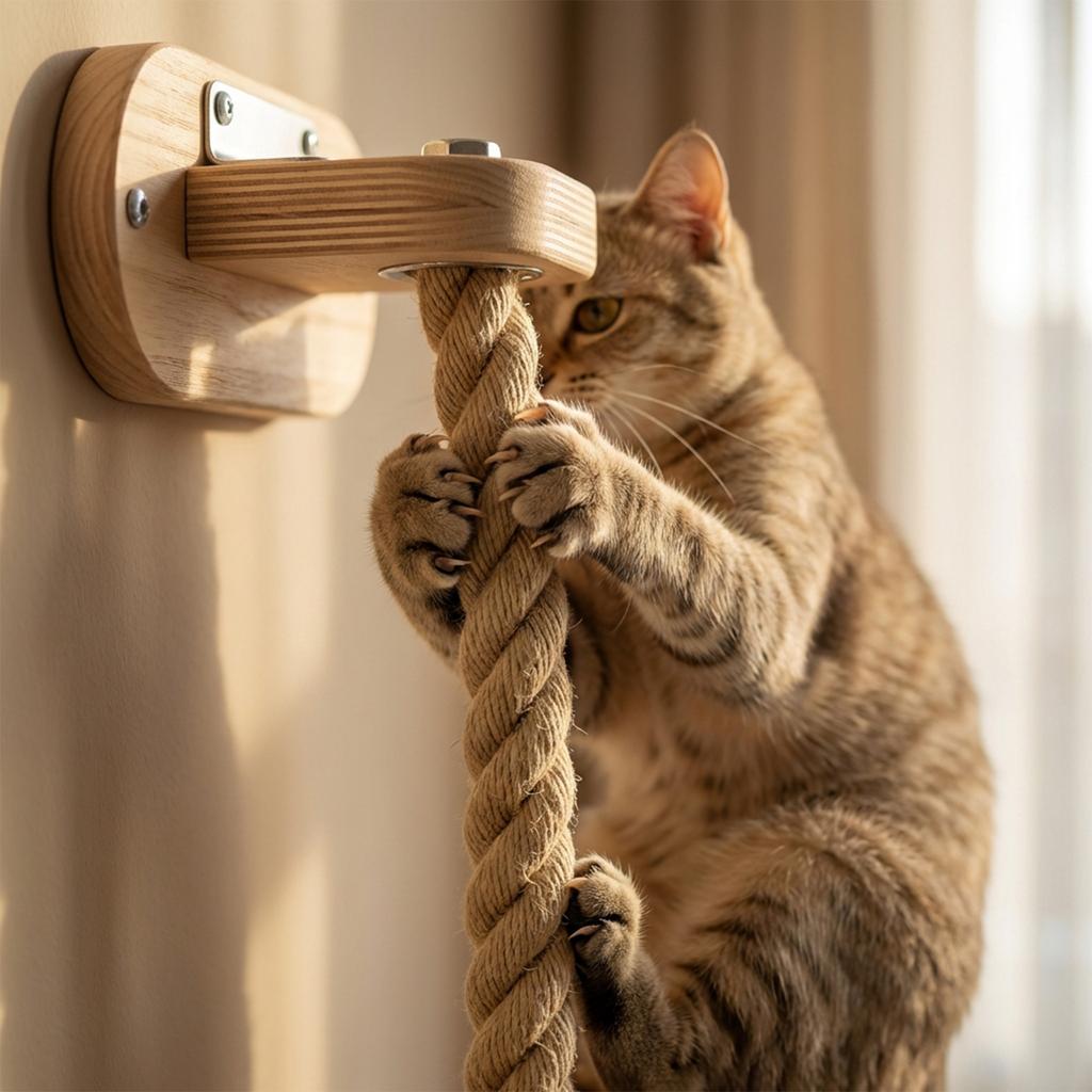 Dřevěné Nástěnné Přísavkové Šplhací Lano Pro Malé Bytové Jednotky, Prostorově Úsporná Závěsná Hračka Pro Zábavu A Šplhání