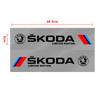 2pcs Car 3D Stickers Auto Side Body Sports Sticker Decals Car Accessories For Skoda Octavia Superb Rapid Kodiaq Karoq Fabia Kamiq Roomster Citigo