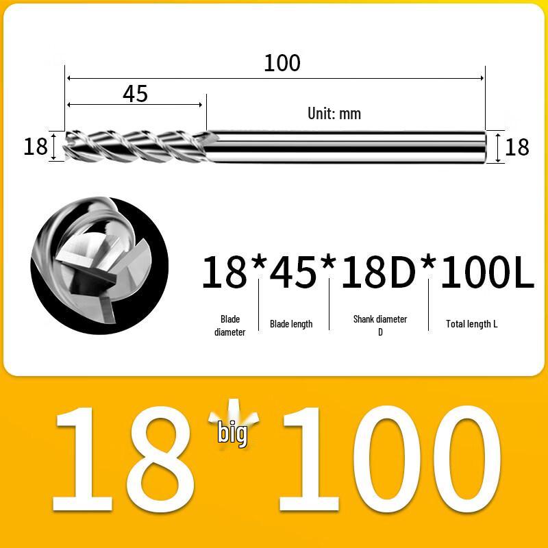 

High-Gloss Aluminum Alloy End Mill