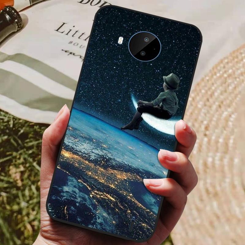 For Nokia C20 Case Soft TPU Silicone Cartoon Back Cover for Nokia C20 Plus Phone Cases TPU Black Bumper for NokiaC20 C 20 Plus