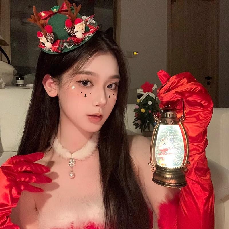 

Рождественская Милая Атмосфера Шляпа Колокольчик из Рога Лося Шпилька Для Волос Женский Головной Убор Осень И Зима Милый День Рождения Фото Аксессуары Для Волос