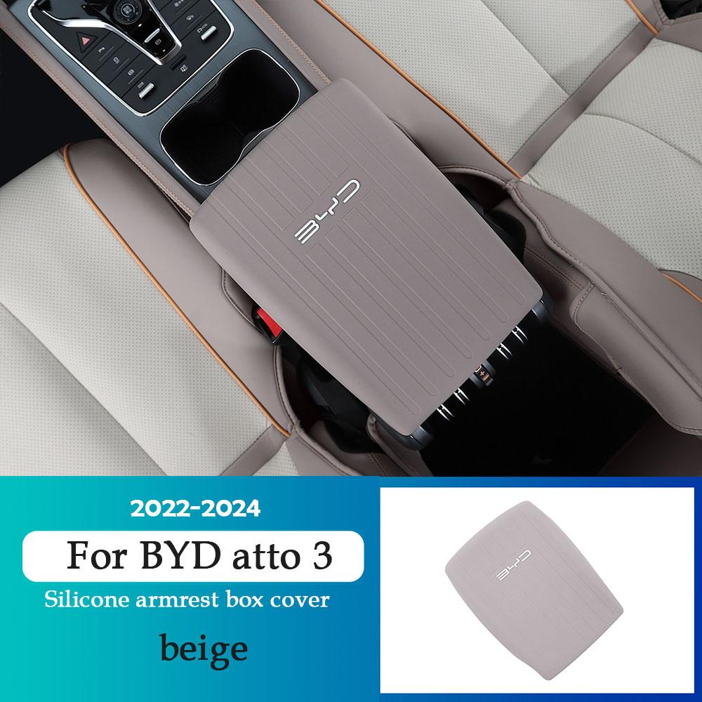 For BYD ATTO 3 2022 2023 2024 2025 Plus Car Silicone Armrest Box Cover Car Interior Accessories Durable Protection