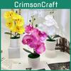 Butterfly Orchid Silk Fabric Potted Plant Artificial Flower For Home Decor And Photography Props