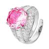 Schmuck Kupferboden Vergoldet Rosenschliff Rosenrot Leichter Luxus Retro Ring Heldenstein 12Mm