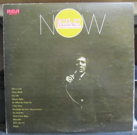 LP Record PAUL ANKA Paul Anka Now SHP6239PROMO RCA 1971 Japan Obi Pop Used