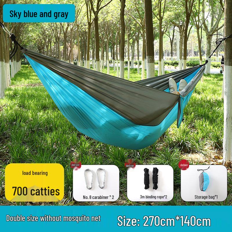 Quick Open Mosquito Net Hammock for Outdoor Camping - Single or Double Person, Anti-Rollover Design with Nisi Fabric.