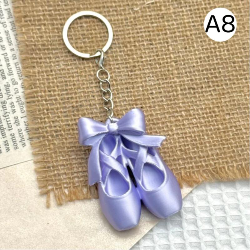 Ballet Shoes Keychain Cute Fashion Hanging Ornament 1Pcs Lightweight Keyring Pendant for Luggage Tag Decor Ballet Class Reward Gift