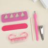 Nouveau Ensemble Portable de Limes et Polissoirs à Ongles Broshes à Ongles Bâtonnets en Bois Éponge pour Nail Art Bloc de Polissage Mini Kit de Manucure