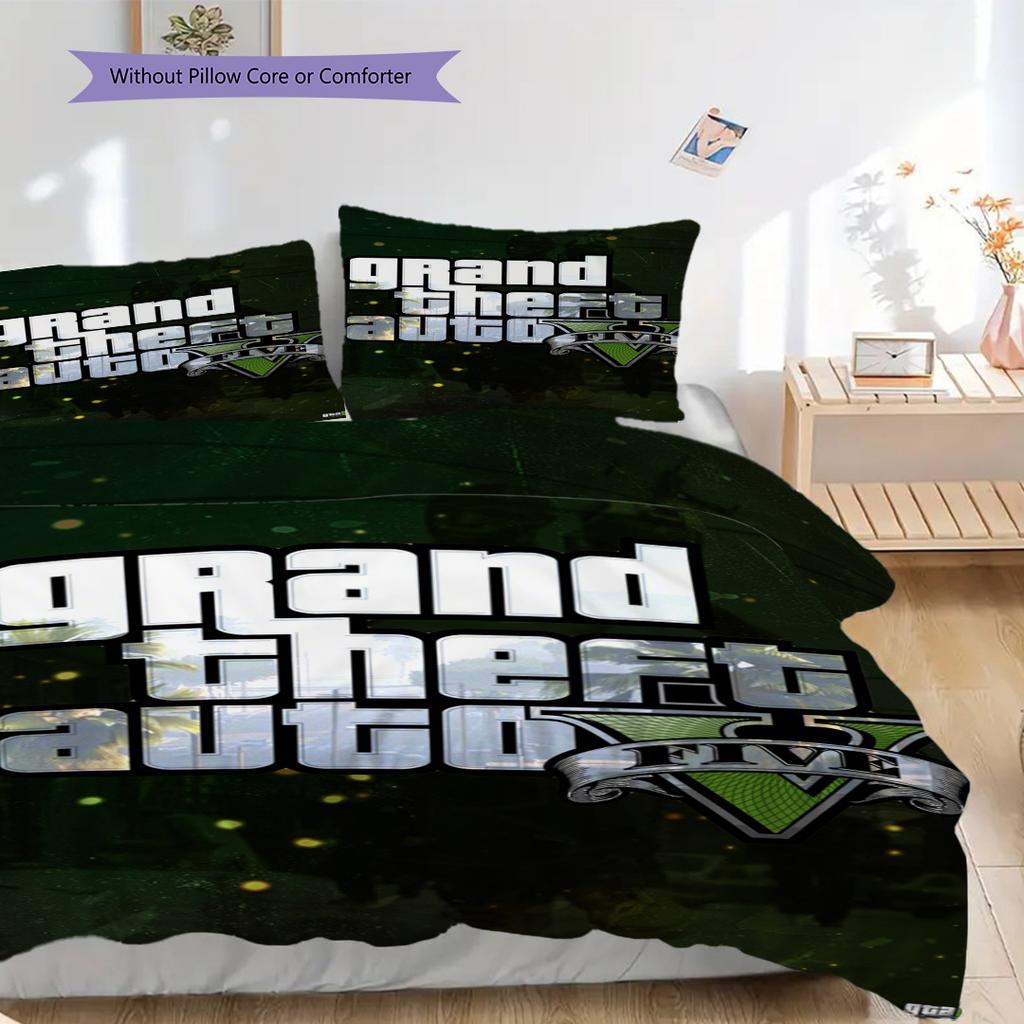 Grand Theft Auto San Andreas Dreiteiliges Set 1 Bettbezug 2 Kissenbezüge Ohne Füllung Bettwäscheset Bettbezug Und Kissenbezug