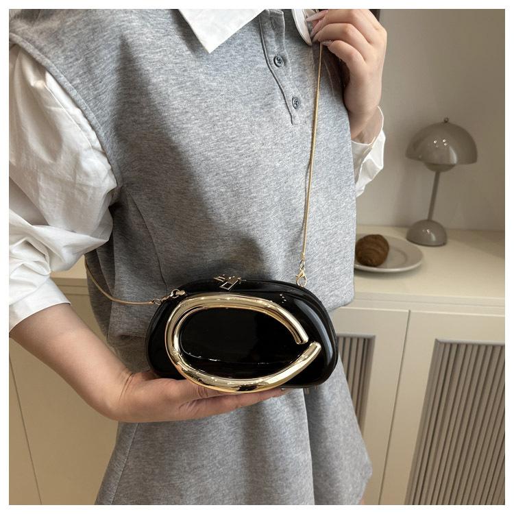 Clash Of Colours Design Personality Temperament Fashion Chain Crossbody Shoulder Small Square Women's Bags