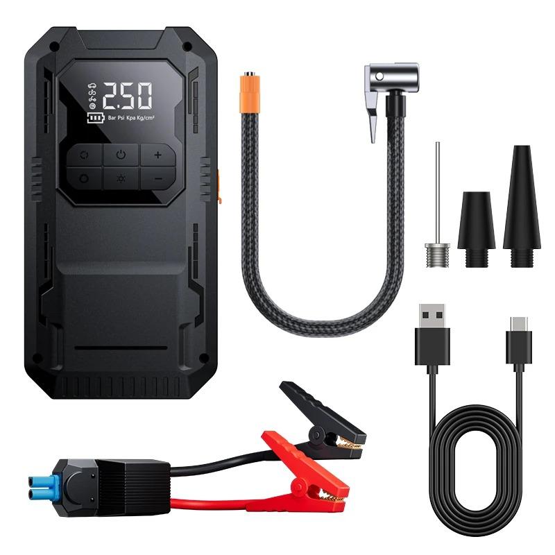 4-IN-1 Car Jump Starter with Air Compressor Car Auto Battery Booster Device150PSI Air Pump Portable Power Bank Tire Inflator