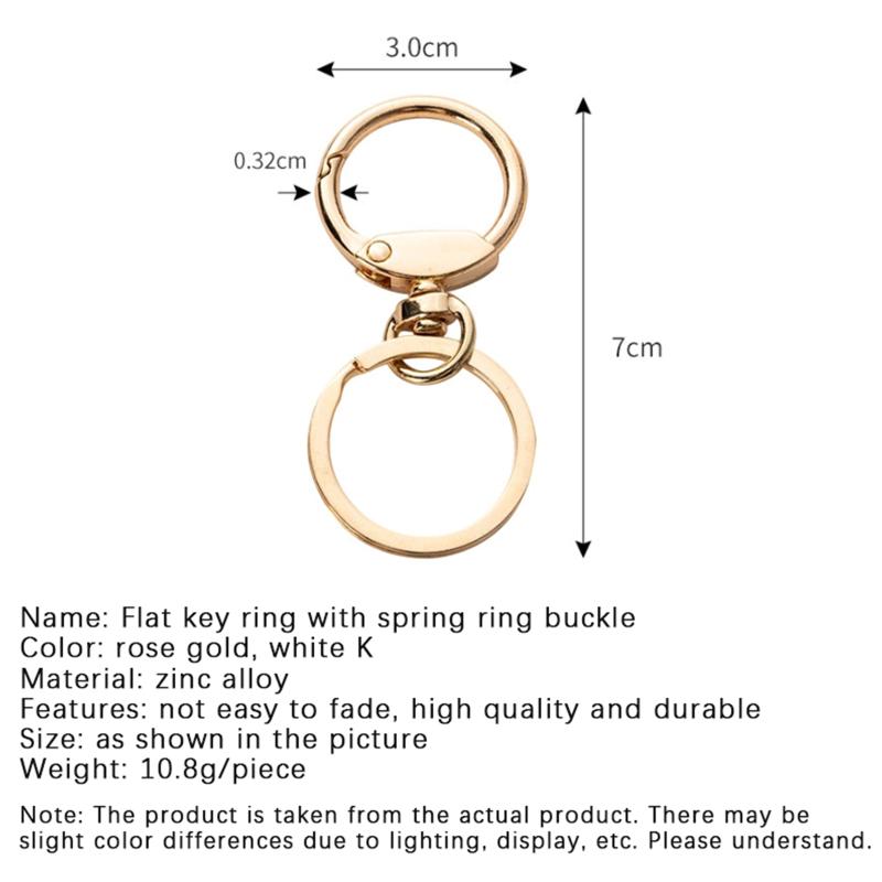 1PCS Double O Pening Swivel Keychain Clips Round Spring Clasp Hooks Snap Rings For Lanyards Crafts Camping Hiking Gift