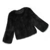 0 Fashion autumn and winter fox fur imitation fur top short long-sleeved jacket women's real shot