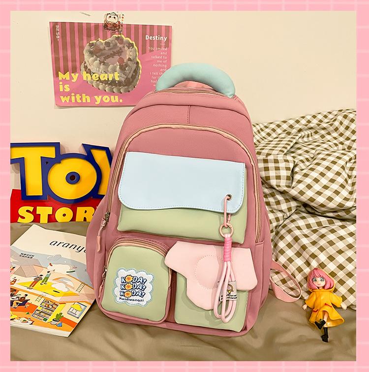 School Bag New Summer Dopamine Sweet Soft Girl Backpack Japanese Style Backpack Academy Style High Appearance Backpack for Middle School Students
