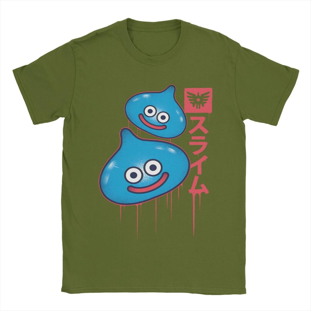 Unisexs Slimes Anime Game Dragon Quest T Shirt  100 Cotton Tops Humorous Short Sleeve Crew Neck Tees Summer TShirts