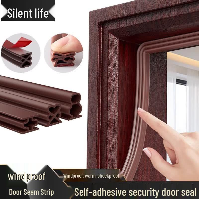 Universal Door Sealing Strip 10x4mm, 6m Pack коричневый
