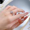 New S925 Silver 4 * 8mm Horse Eye Surround with High-end Fashion Ring for Women's Niche Light Luxury Wedding Jewelry