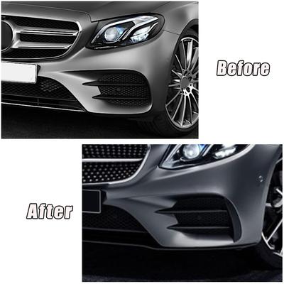 2pcs Car Front Bumper Spoiler Vent Fog Light Grille Trim For Mercedes Benz E Class W213 E200L E300L E43 AMG 2016 2017-2019
