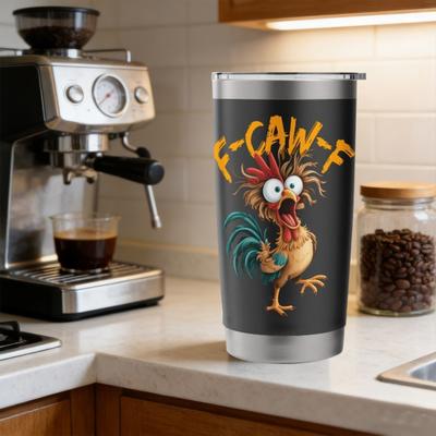 Funny Angry Roaster Tumbler 20oz CAW-F Double Wall Insulated Cup Personalized Name