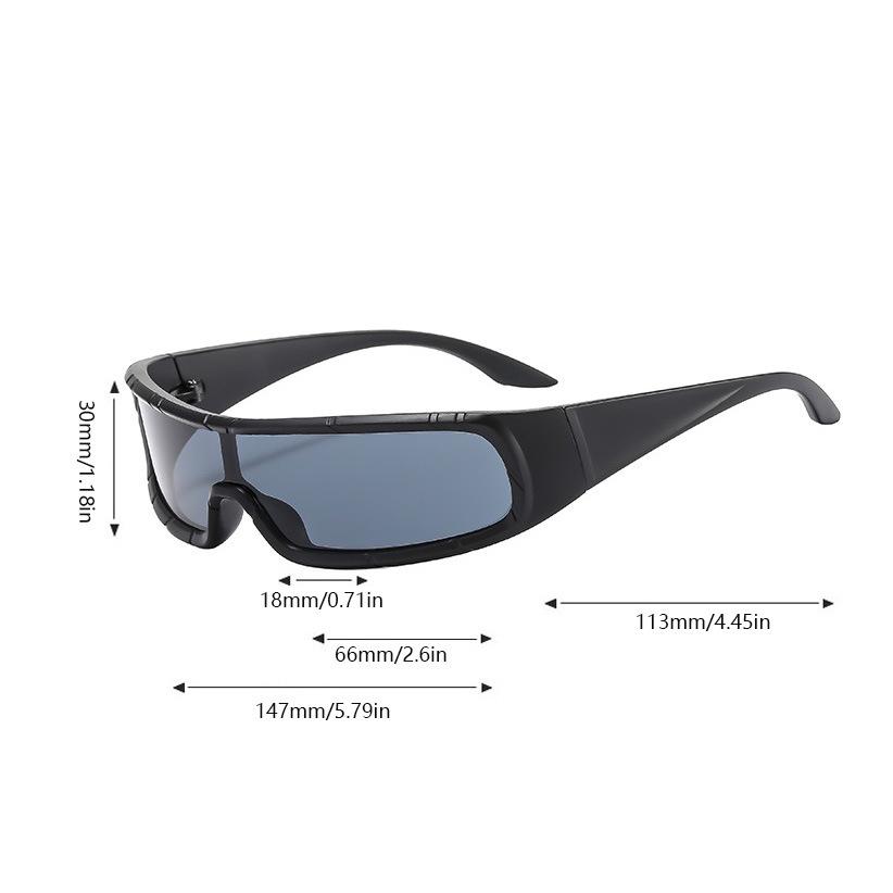 Luxury Brand Designer Rectangle Sunglasses Women For Men One Piece Trend Sun Glasses Vintage Punk Mirror Shades Sport Goggle