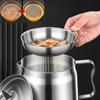 1.5L Stainless Steel Oil Strainer Pot Container-Jug Storage Can With Filter Cooking Oil Pot For Kitchen Household Tool