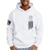 Men's Loose Flag Printed Hooded Sweatshirt Men's Casual Fashion Sports Sweatshirt