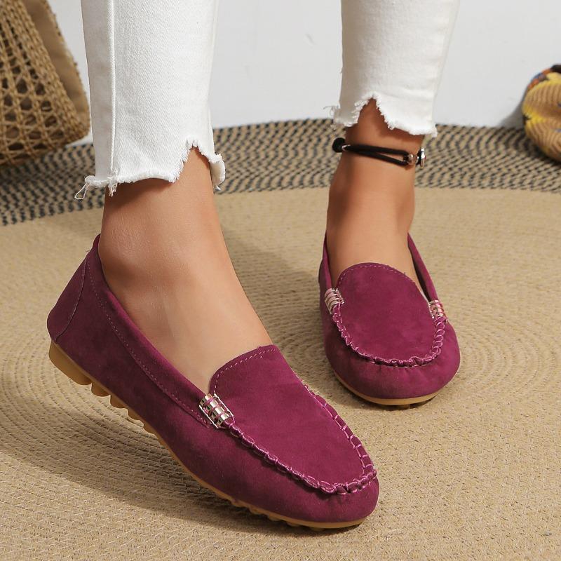 Changping bottom shallow mouth casual single shoes women's spring and autumn new large size light work shoes Doudou shoes