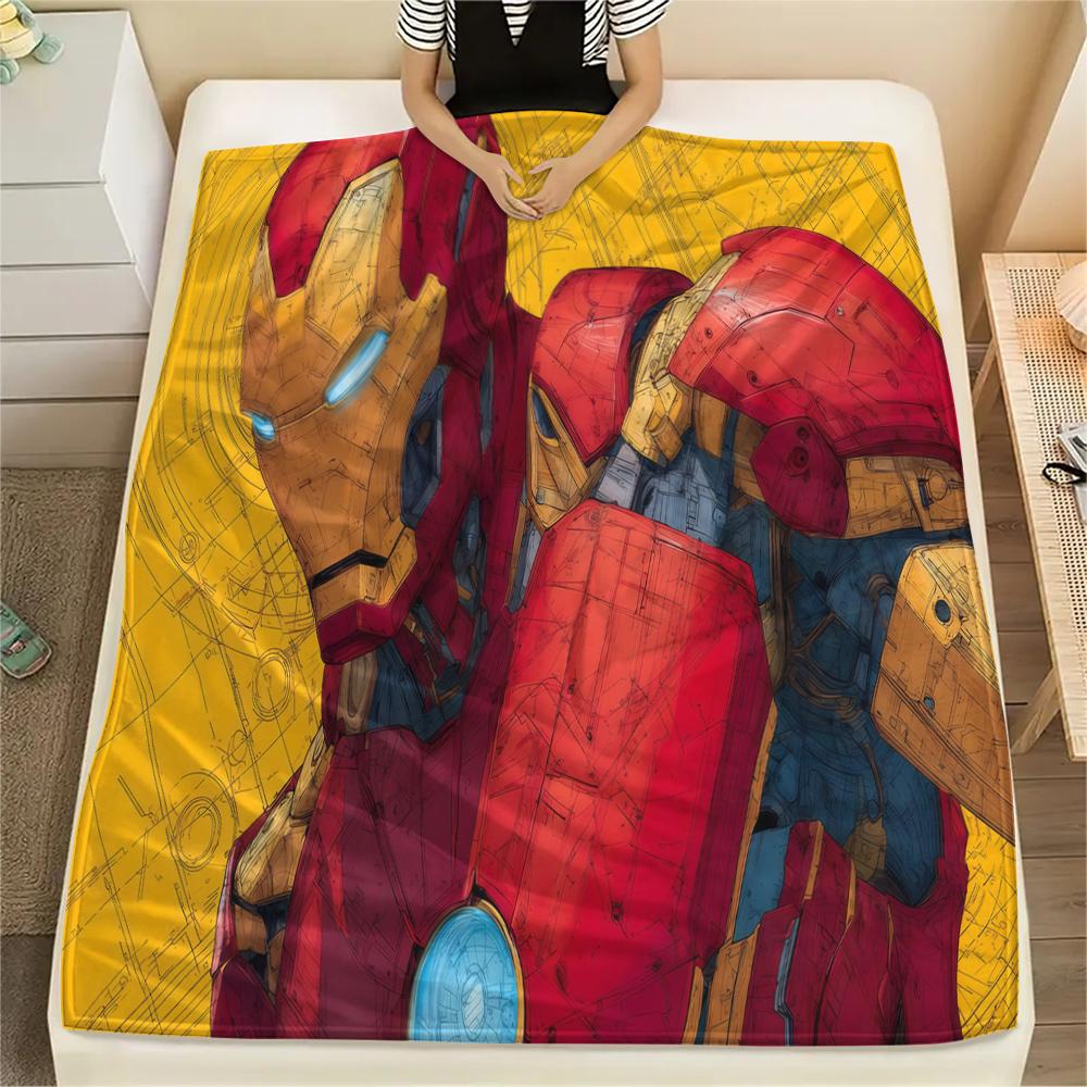 Marvel plakatas, minkštas flanelinis pledas, spausdintas miegamiesiems, sofoms, lovoms, tinkamas kelionėms, iškyloms -HYQ39