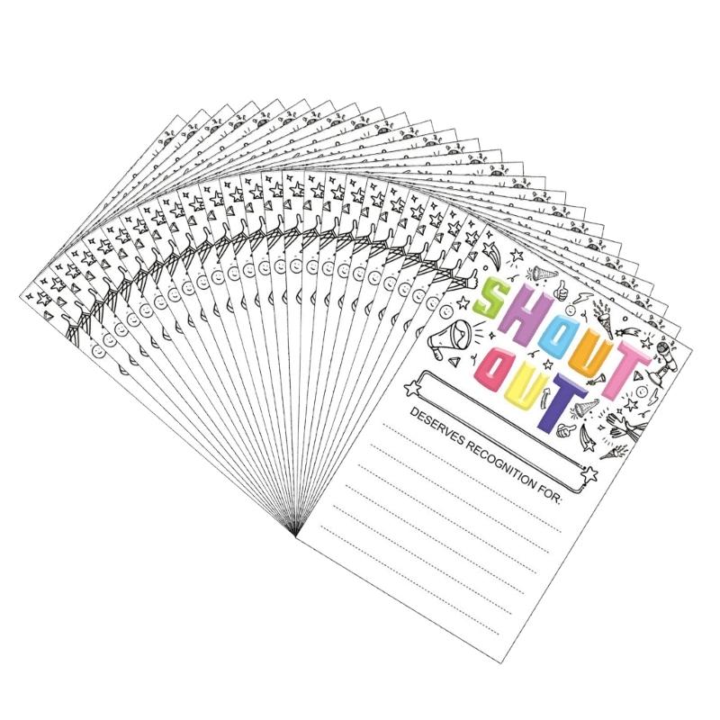 25 Sheets Shout Out Cards Student Appreciation Reward Cards For Student Teachers Employees Bulletin Board Display