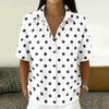 Camicetta Casual da Donna Vintage con Stampa Floreale a Maniche Corte, Collo a Bottone, Vestibilità Larga, Tessuto Leggero e Traspirante