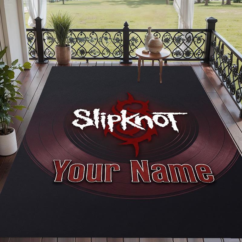Custom Text Printed Rug Slipknot Non Slip Floor Carpet For Home Room Decor