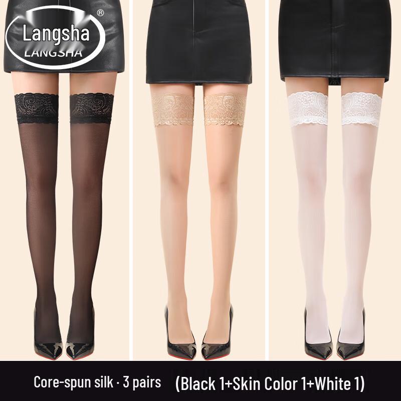 LANGSHA Women's Sexy Lace Thigh-High Stockings