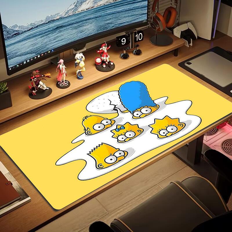 The Simpsons Print Cushion Non-slip Laptop Tablet Big Mousepad XXL Mat Mini PC Playmat With Lock Edge