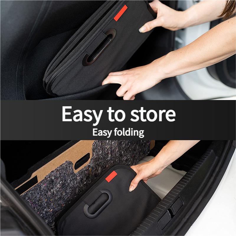 Portable Foldable Car Storage Box Automotive Trunk Organizer Collapsible Vehicle Storage Container Travel Storage Bag