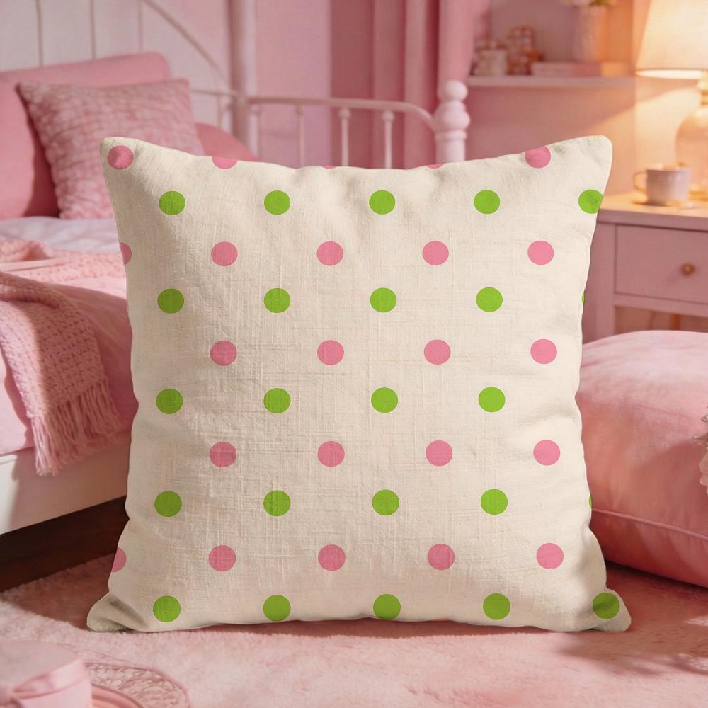 American Retro Polka DotS Cushion Cover Premium Comfort Reversible Pillow Cove Two in One Design for Any Room Car Interior