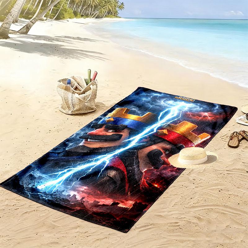 CR Print Beach Towel, Large Soft Quick Dry Towel for Beach Camping Swimming