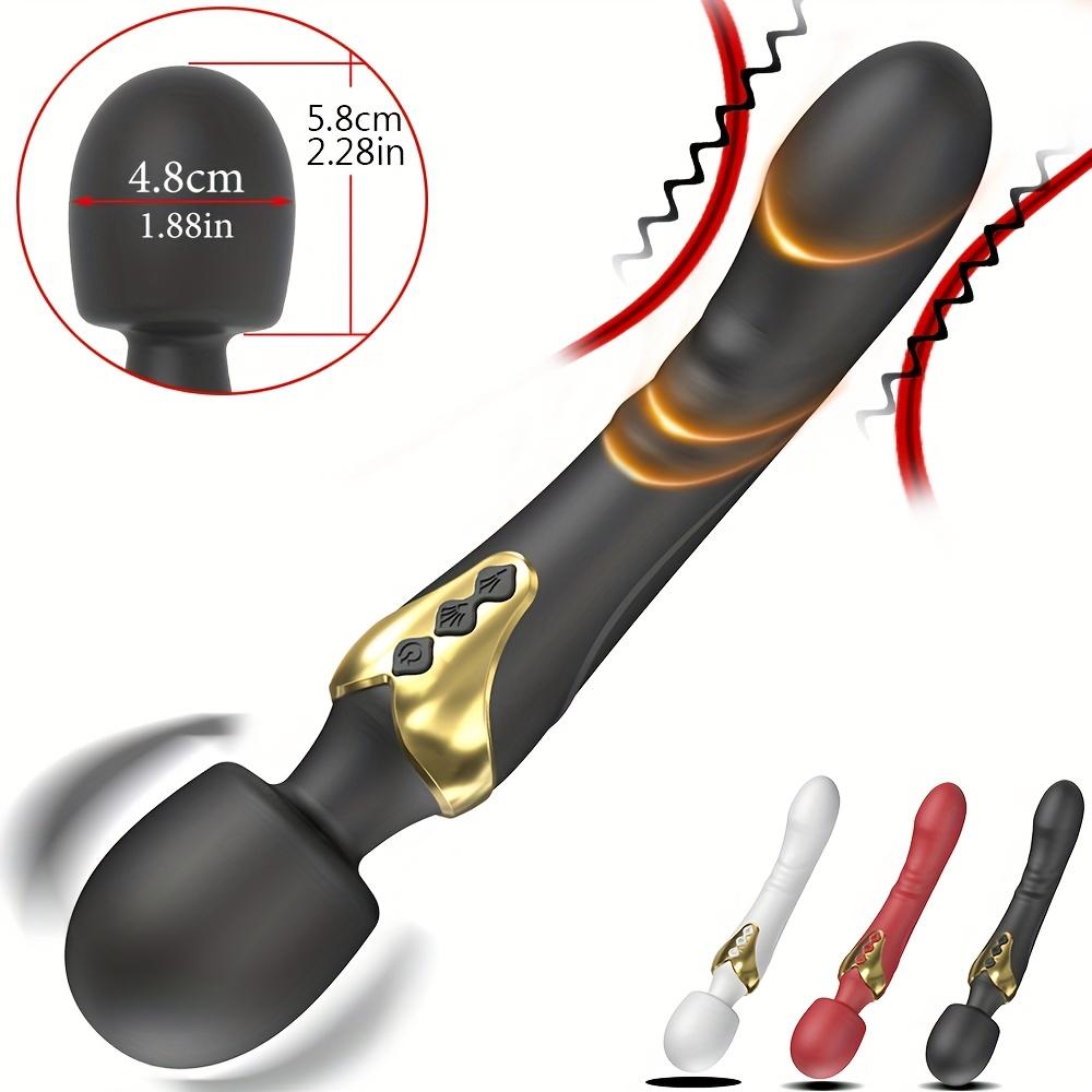 Vibratore Bacchetta AV in Silicone a Doppia Estremità 10 Modalità Stimolatore Clitorideo Massaggiatore Punto G Giocattolo Adulto Ricaricabile