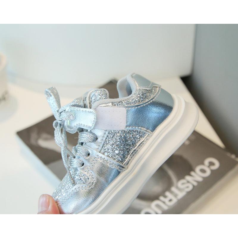 Kids Sequined Soft Sole Low Top Casual Sports Sneakers For Boys And Girls