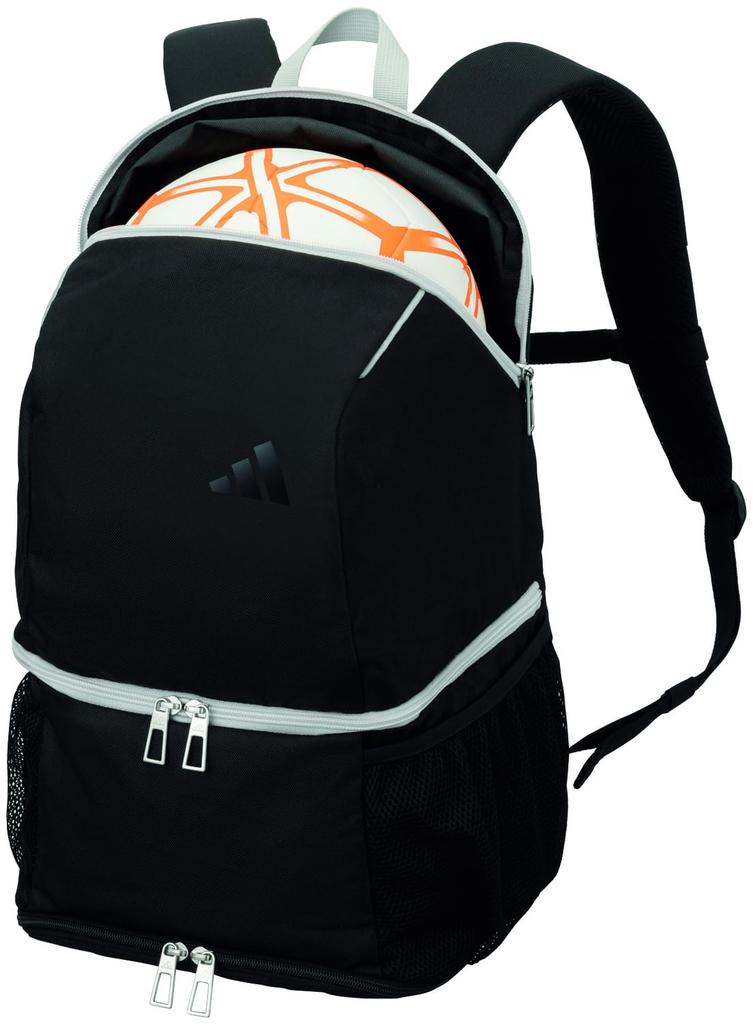 Adidas Soccer Daypack for 30cm W X 44cm H X 20cm D Backpack/Ball Kids, Black, (ADP42BK)