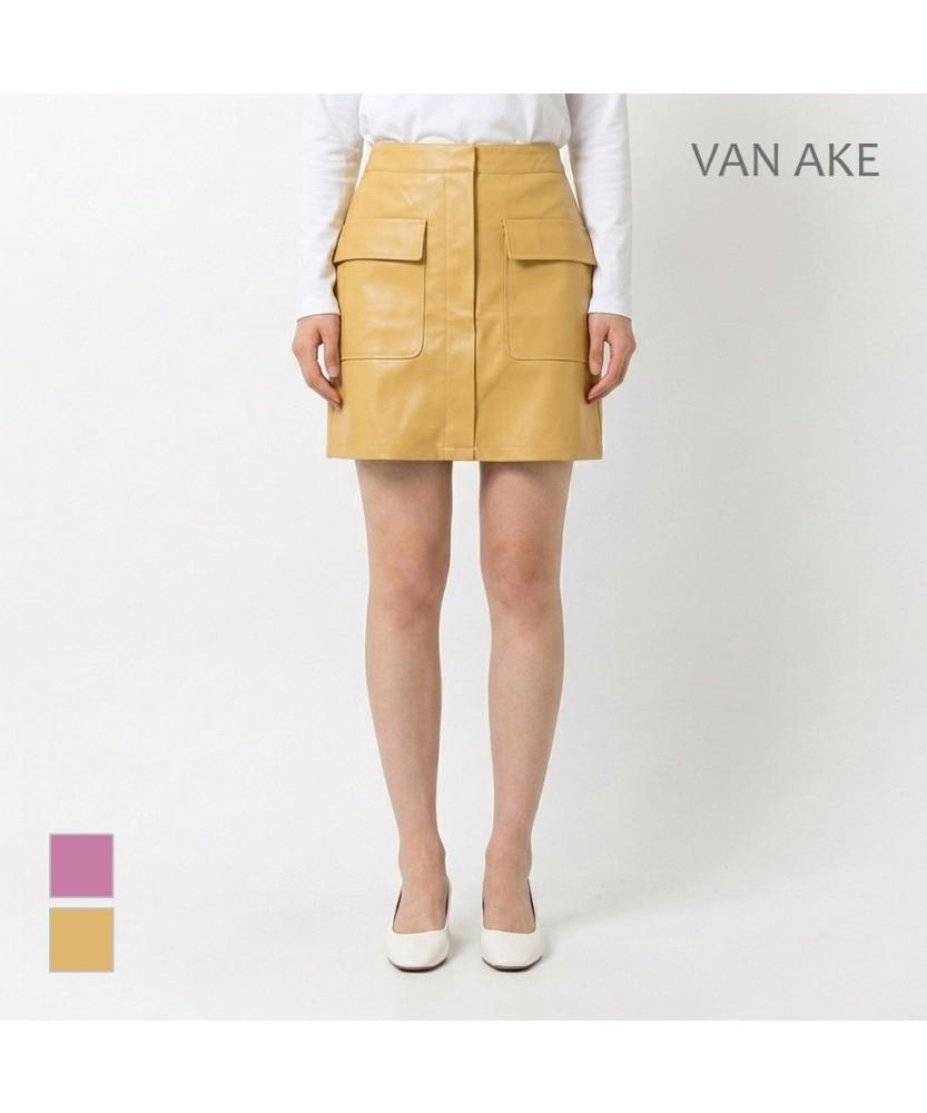 VANAKE Mini-Lederrock mit Taschendesign_Vb29Skmd01Z
