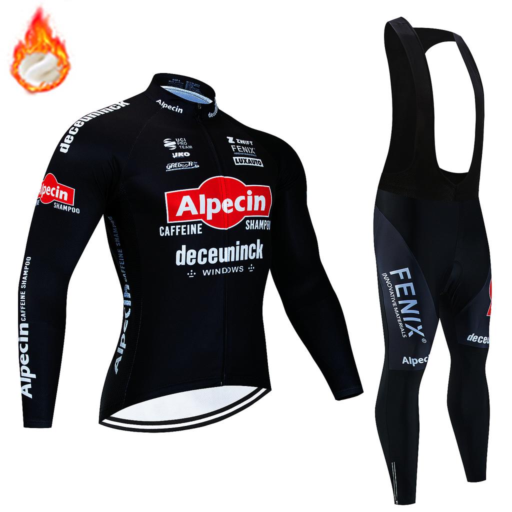 2026 Pro Team Winter Thermal Fleece Cycling Jersey Set Long Sleeve Bicycle Clothing MTB Bike Wear Maillot Ropa Ciclismo Cycling